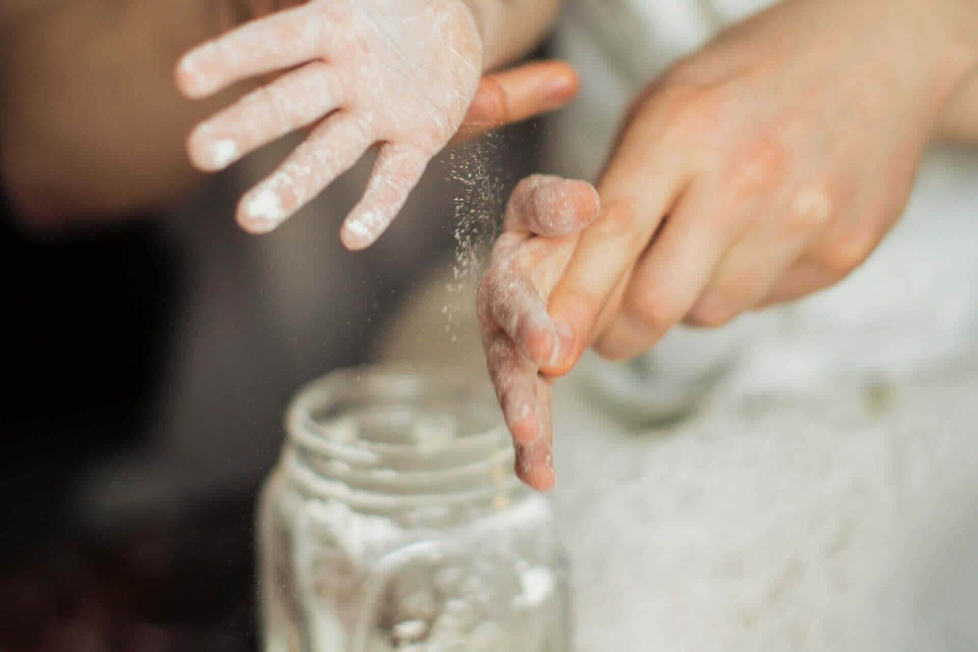 Generational hands stacked on top of each other